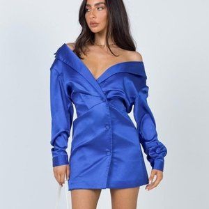 Princess Polly Holly Blue Blazer Dress Sz M